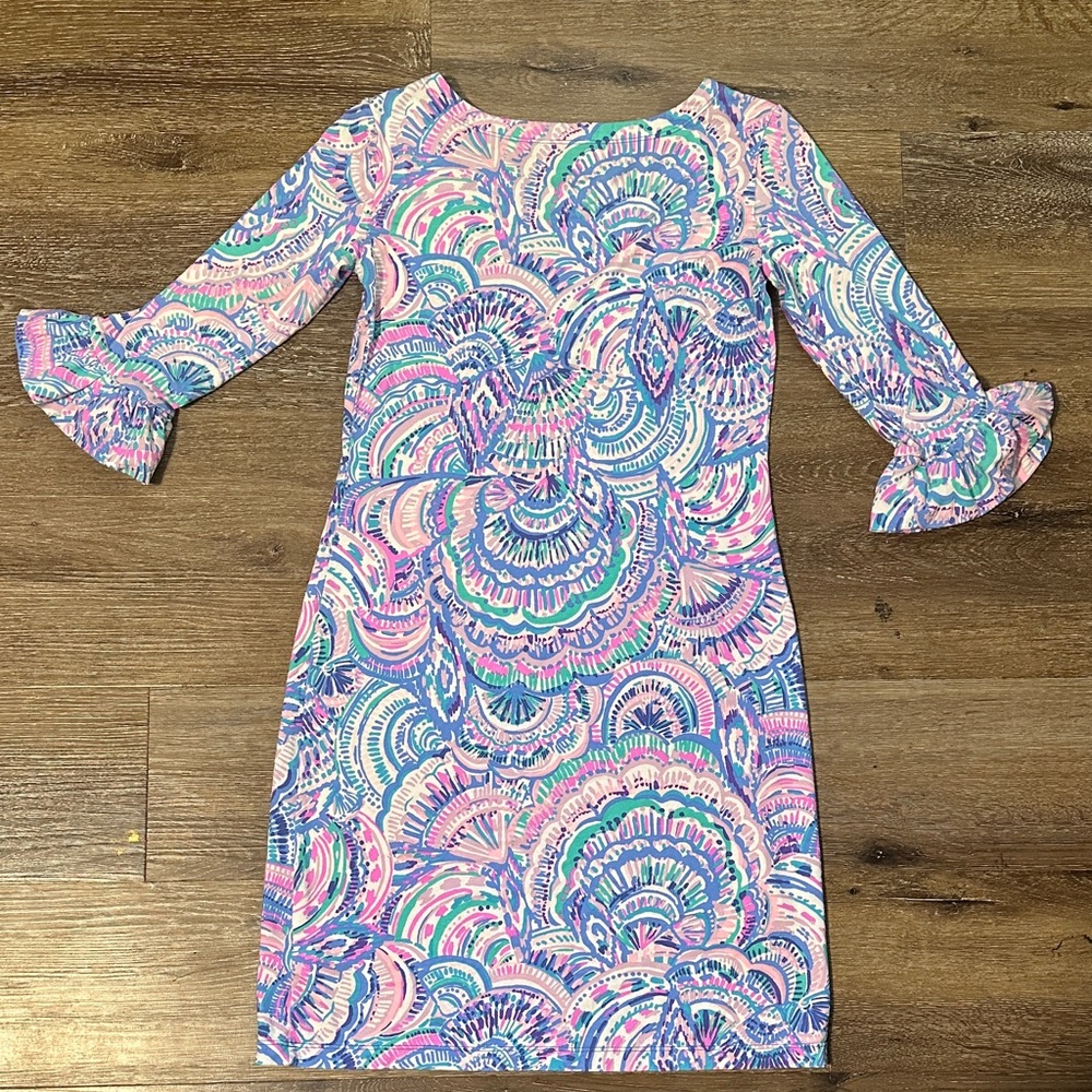 Lilly Pulitzer Pink and Blue Patterned Dress - Picture 2 of 2